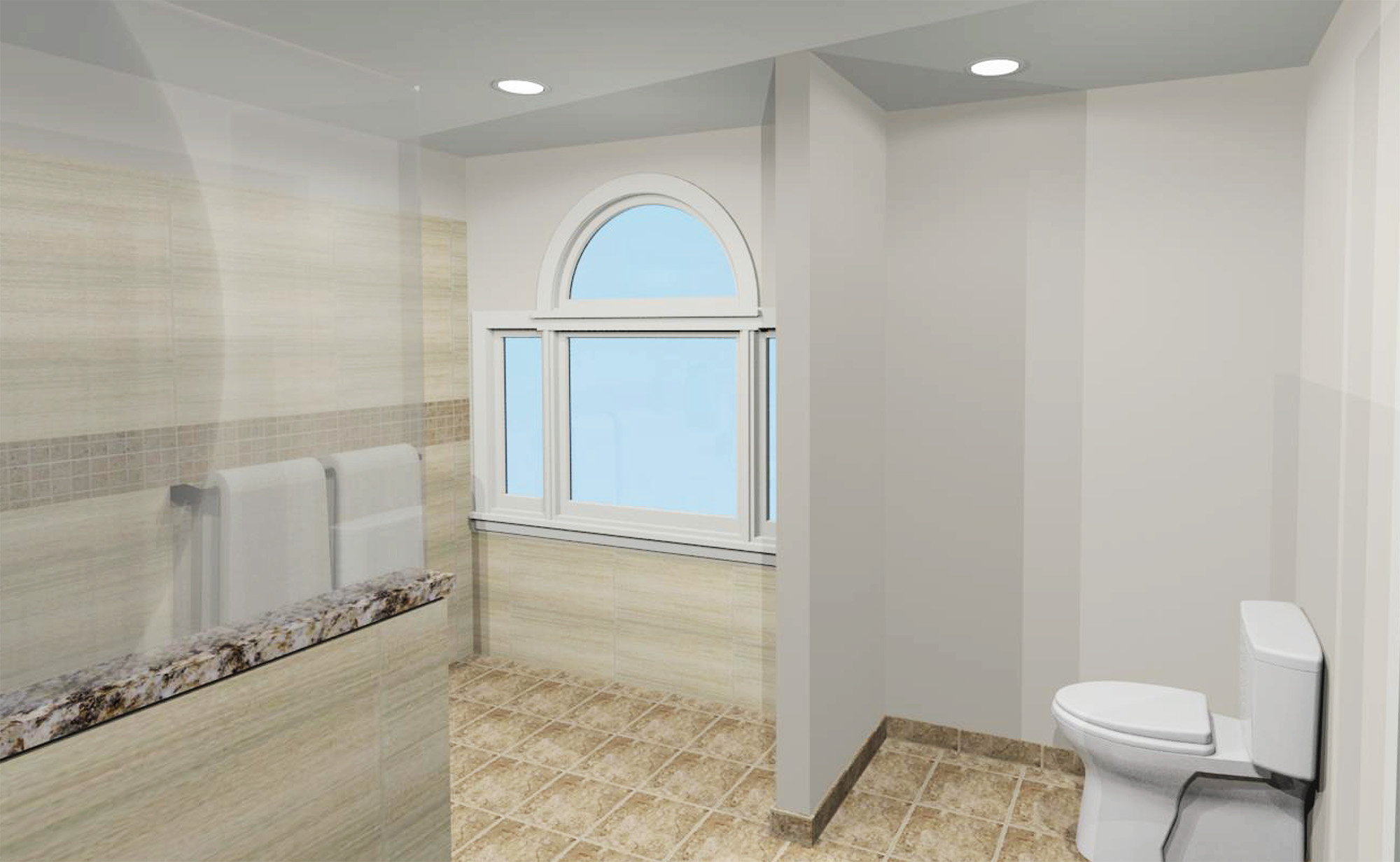 3D Rendering - Accessible Bathroom