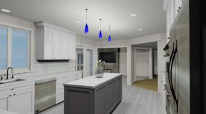 3D kitchen rendering - view 2
