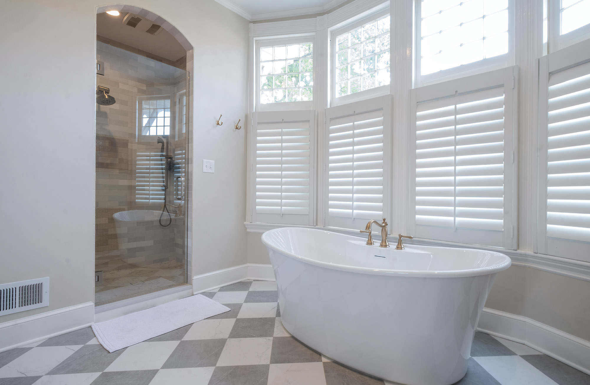 master bath Norfolk Virginia Master bathroom reconfiguration in Norfolk’s Historic Ghent neighborhood.