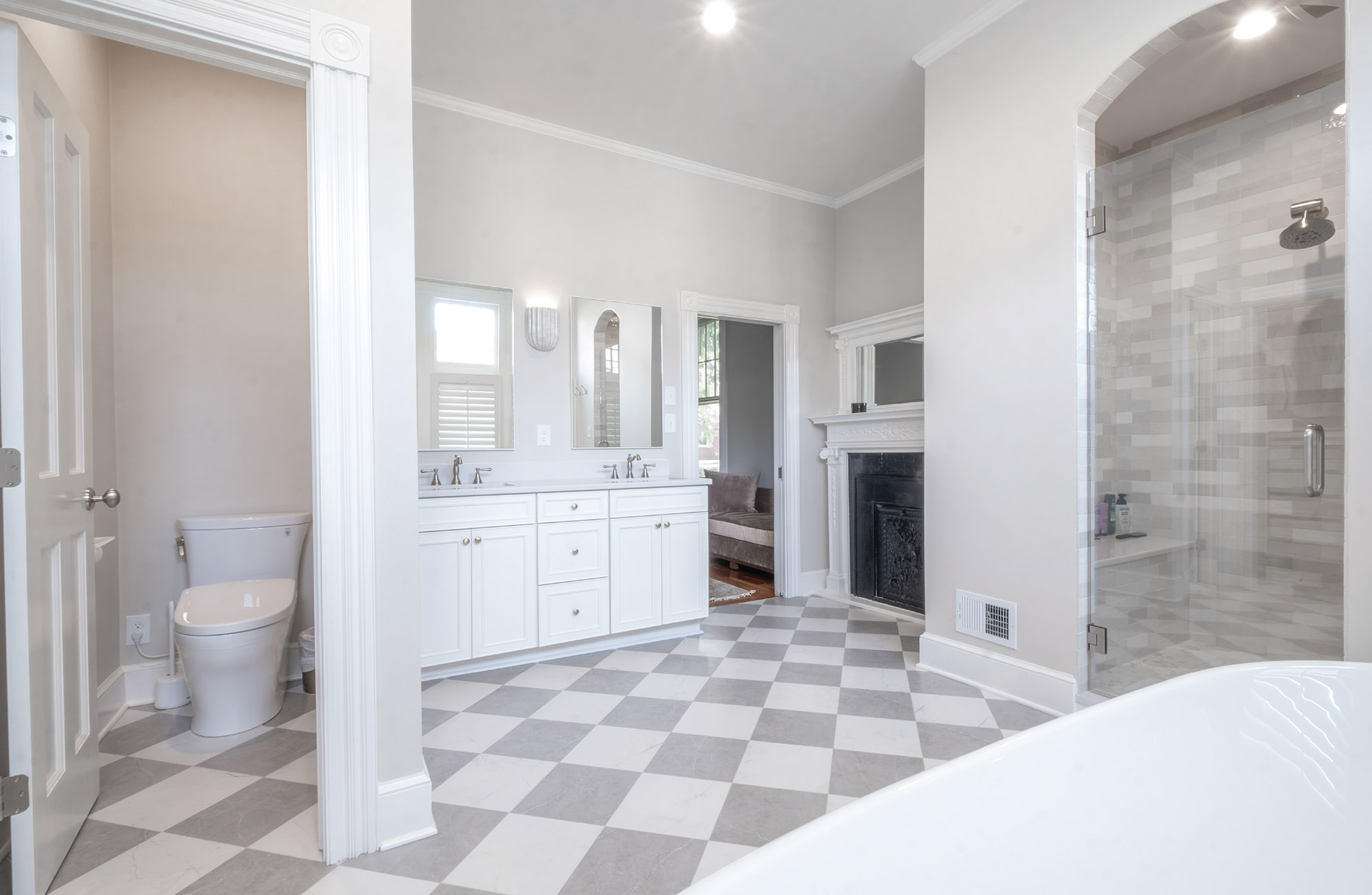 master bath Norfolk Virginia Master bathroom reconfiguration in Norfolk’s Historic Ghent neighborhood.