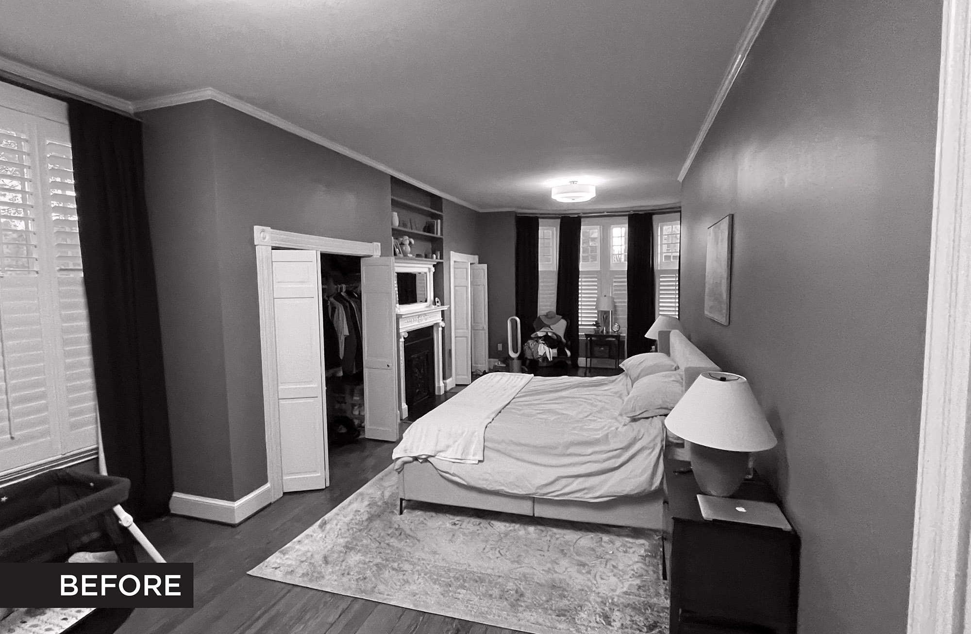 master bath Norfolk Virginia Before Image - Master bathroom reconfiguration in Norfolk’s Historic Ghent neighborhood.