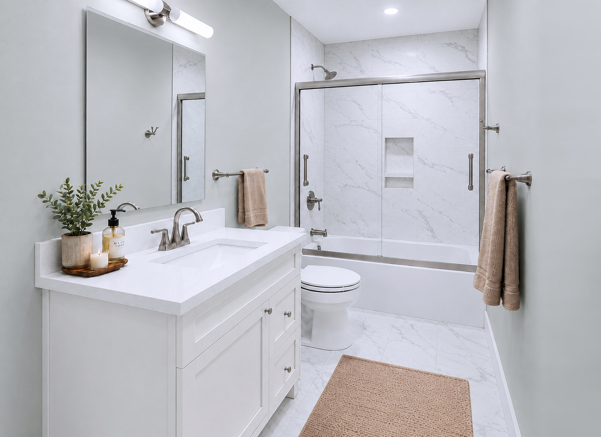 Harris Signature Bath, Level 2 in Coastal with Brushed Nickel Fixtures