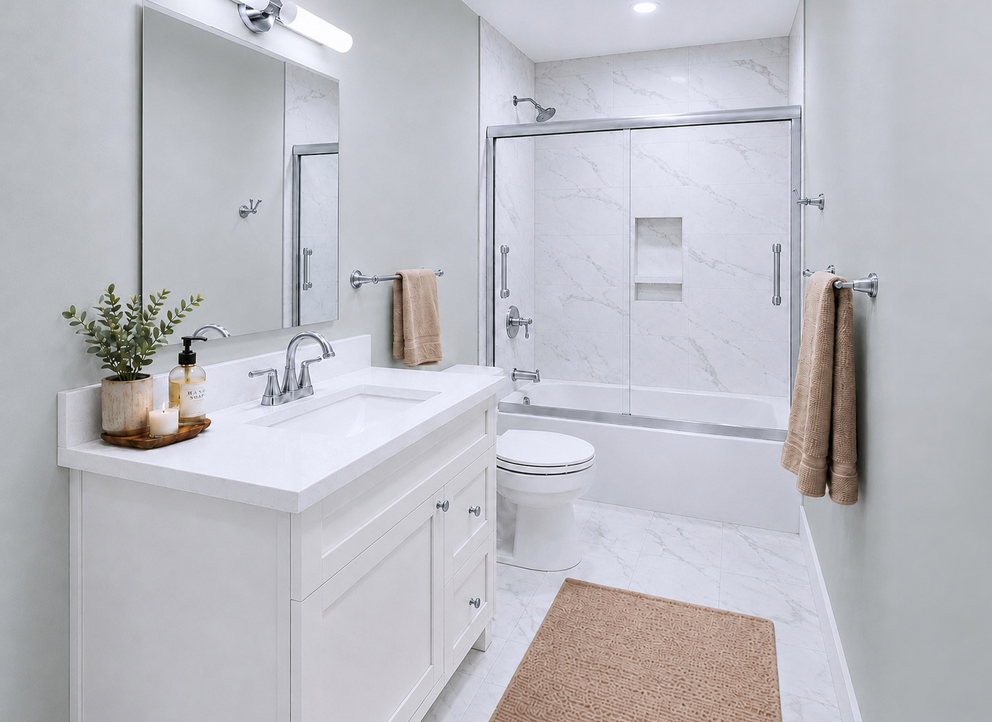 Harris Signature Bath, Level 2 in Coastal with Chrome Fixtures